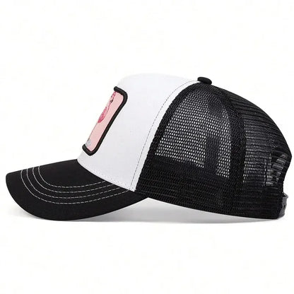 Unisex Flamingo Patch Embroidery Baseball Net Caps Spring and Summe