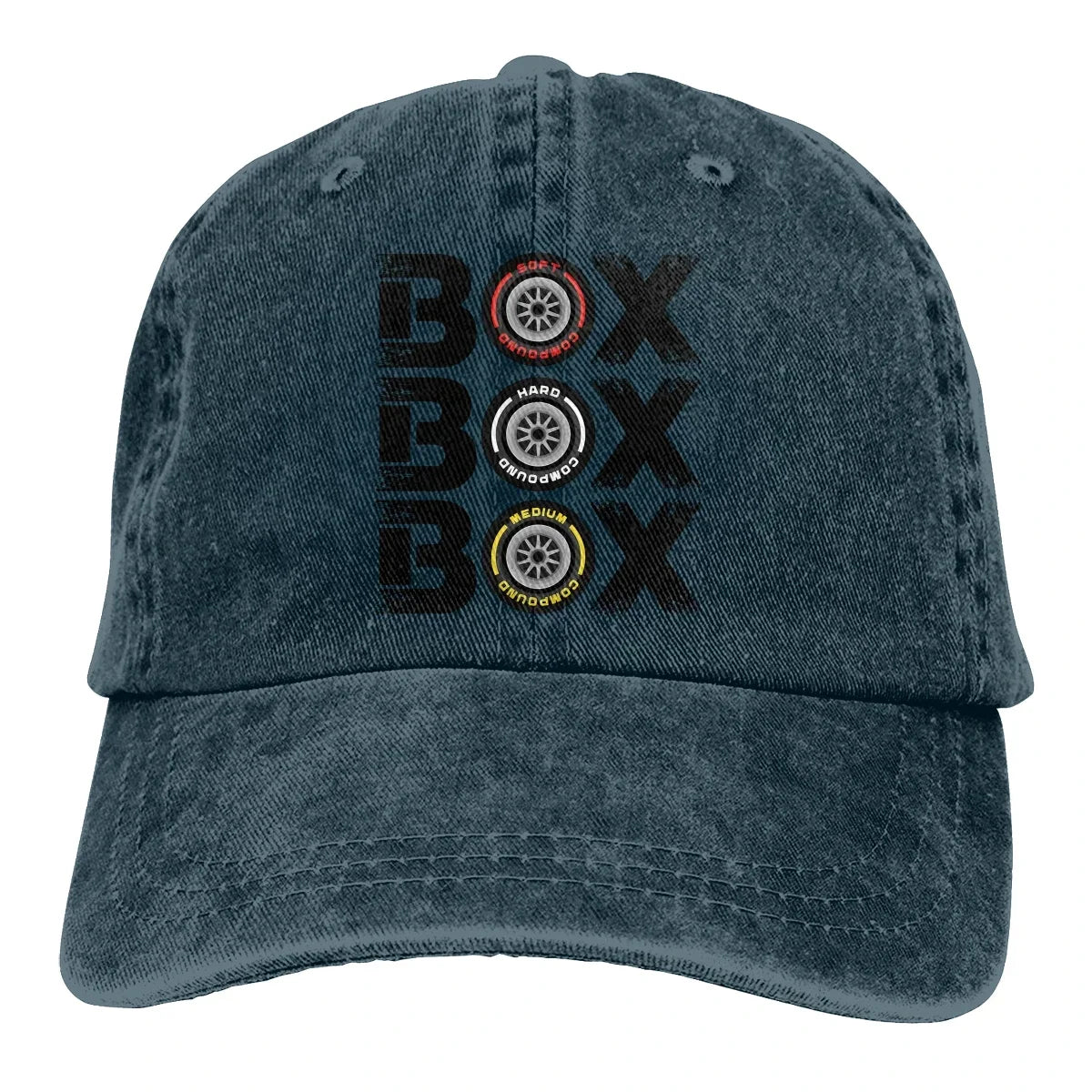 Box Box Box F1 Tyre Compound V2 Baseball Cap Men
