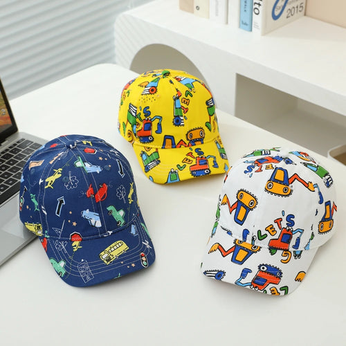 Graffiti Cartoon Pattern Baseball Cap Trendy and Unique For Children Perfect For Wearing At Amusement Parks.