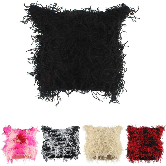 Autumn Winter Hats For Women Cute Cat Ears Knitted Hat Unisex Fashion Street Punk Caps