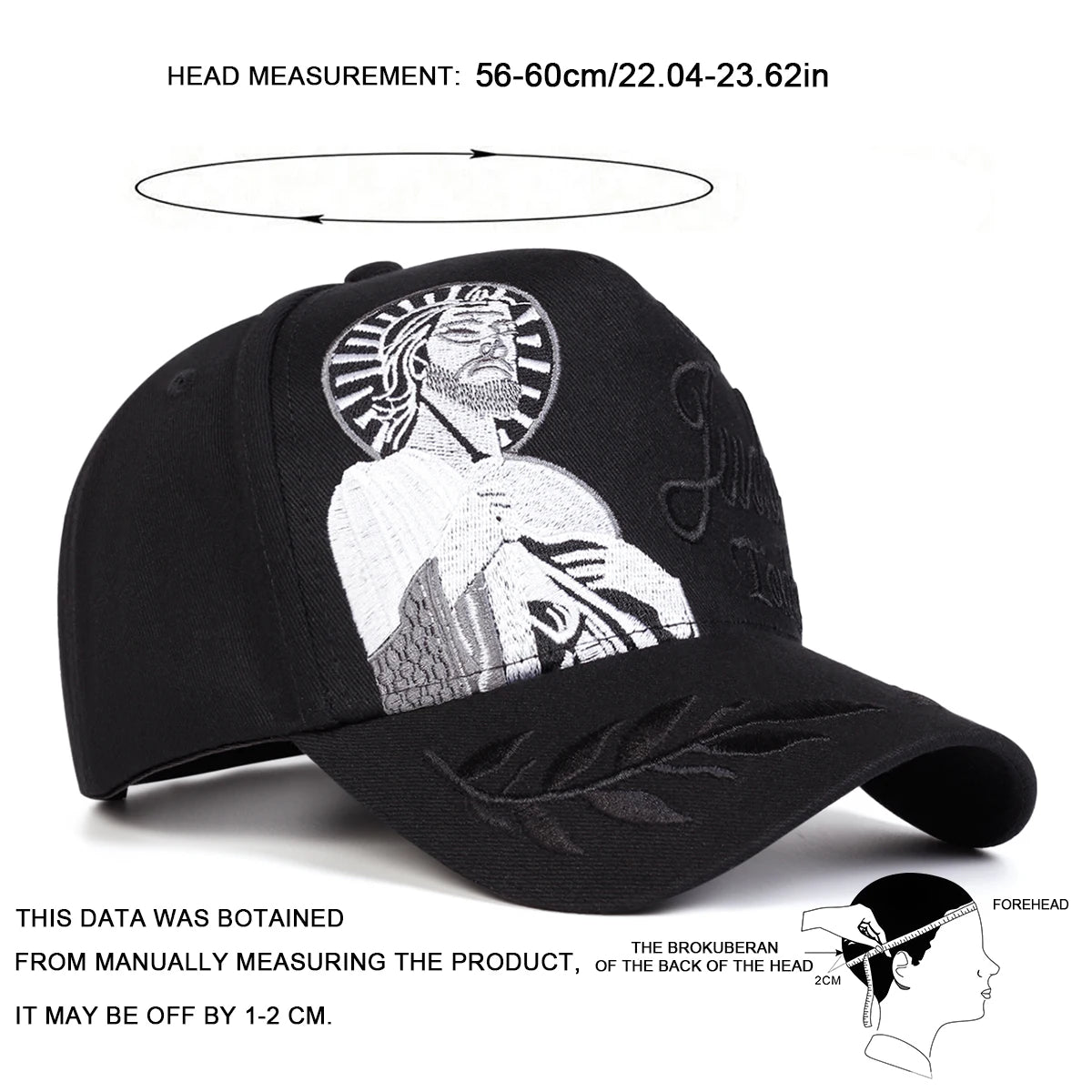 Unisex San Judas Tadeo Letter Embroidery Baseball Caps Spring Autumn
