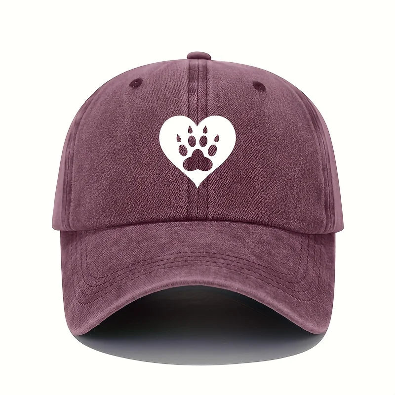 Claw Print Love Print Baseball Cap Retro Cap