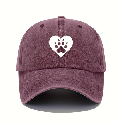 Claw Print Love Print Baseball Cap Retro Cap
