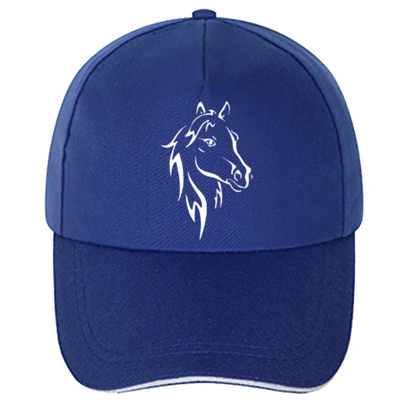 Fashion New Men Women Printing Horse Funny Baseball Cap Hip Hop Cotton