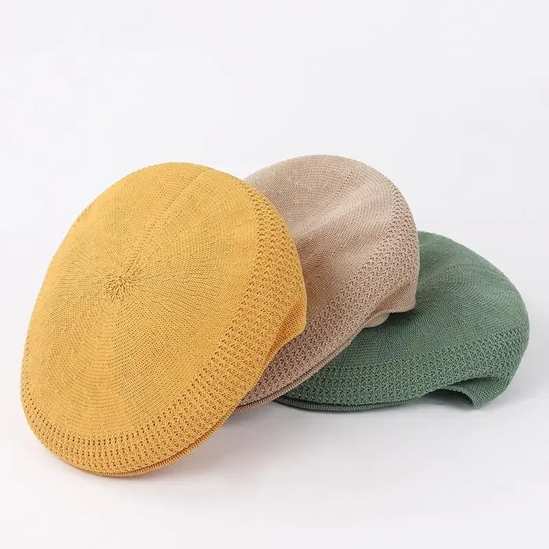 Popular 9 Colors Retro Summer Thin Black Reverse Painter Hat