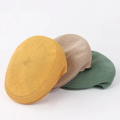 Popular 9 Colors Retro Summer Thin Black Reverse Painter Hat