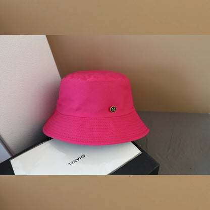 Solid Color Summer New Fisherman Hat Versatile Women Basin Hat