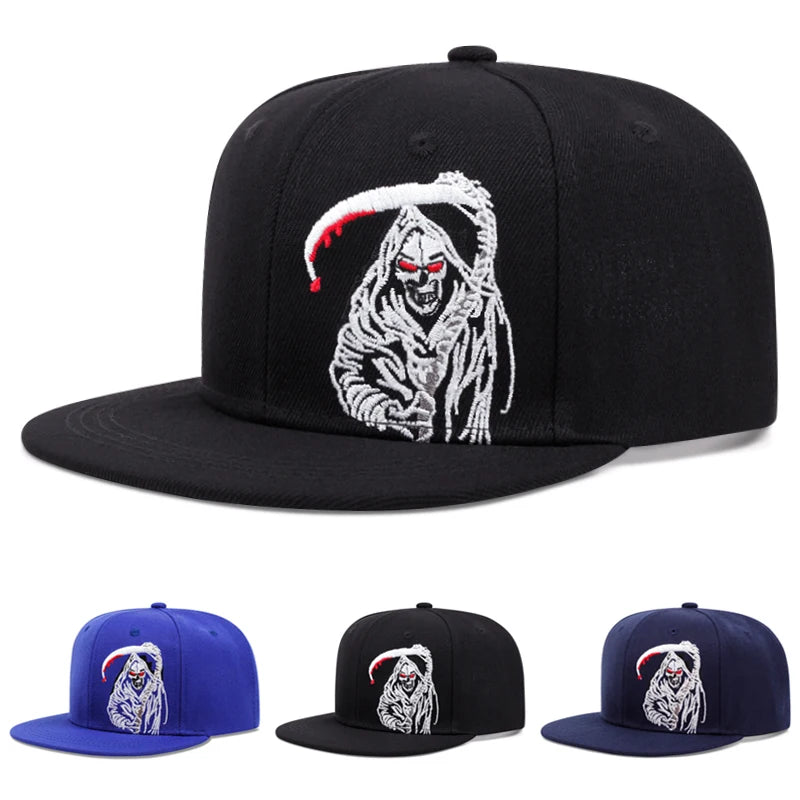 Baseball Hat Reaper Scythe Embroidered Hip Hop
