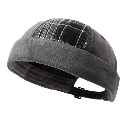 Unisex Retro Brimless Docker Hat Men Adjustable