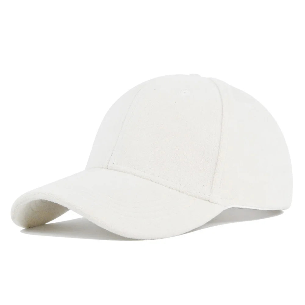 Fashion Suede Baseball Caps For Men Women Autumn Winter