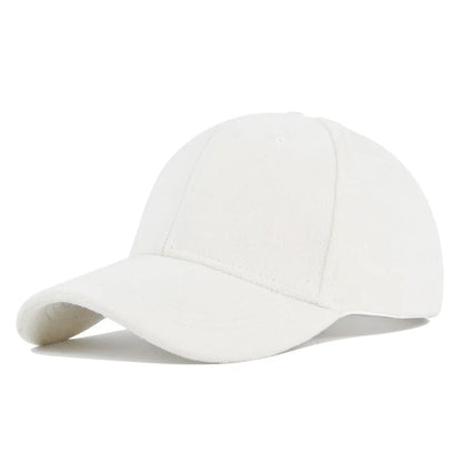 Fashion Suede Baseball Caps For Men Women Autumn Winter
