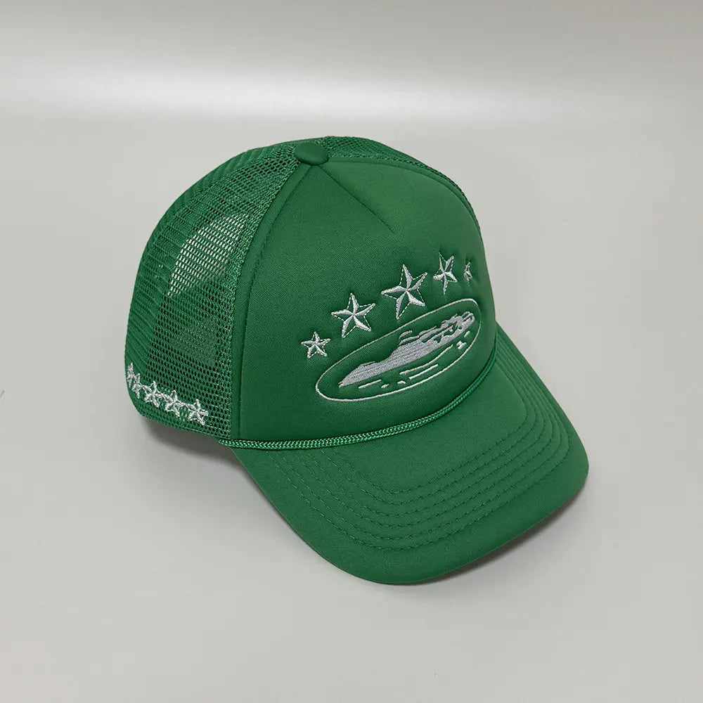 Y2K Star Embroidery Men Foam Mesh Baseball Cap Women Summer