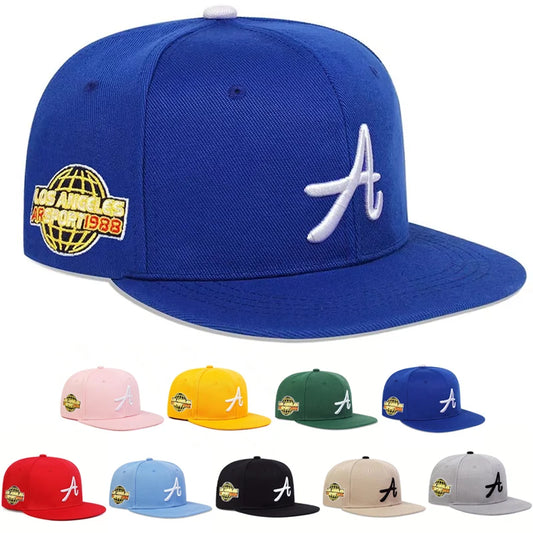 Unisex A Letter Embroidery Side Earth Hip-hop Hats Spring Autumn Outdoor Snapback Caps