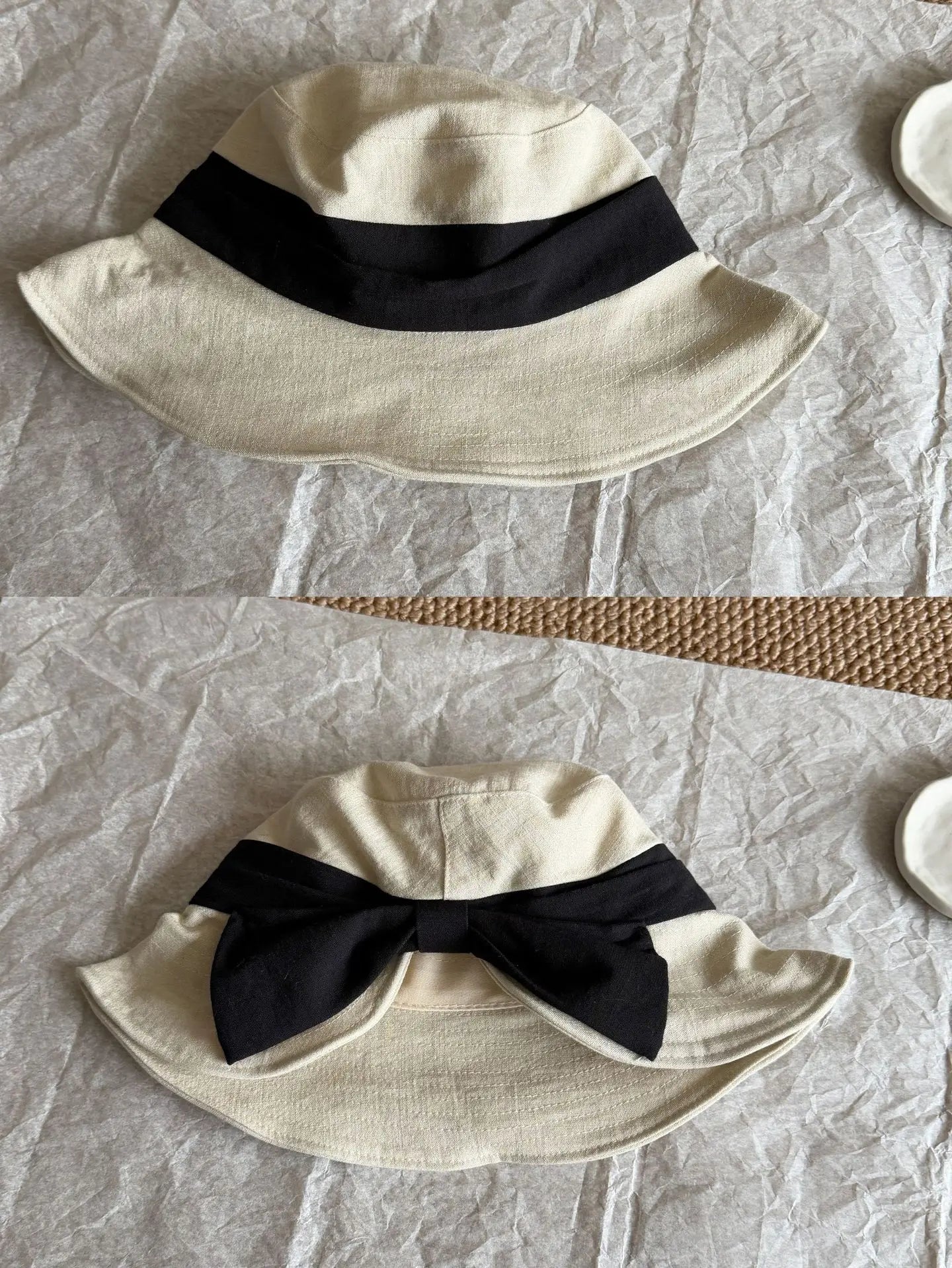 Elegant Bow-Tied Fisherman's Hat Women