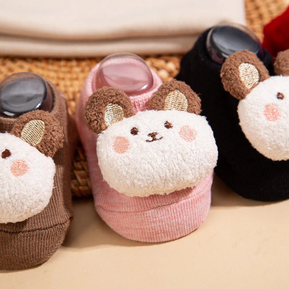 Autumn Winter Cute Bear Baby Turban Hats
