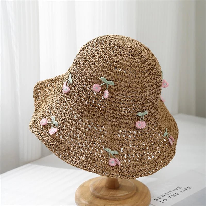 Straw Hat Summer Women Visor Bucket Hat