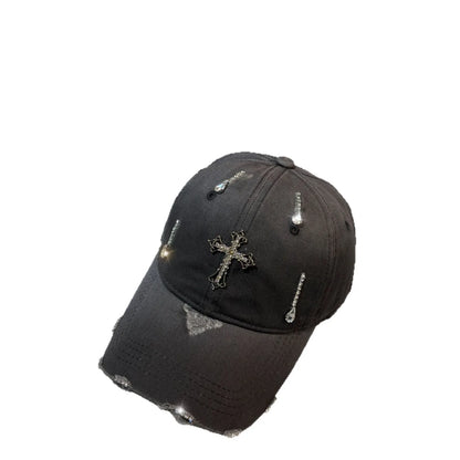 Fashion Rhinestone Cross Baseball Cap
