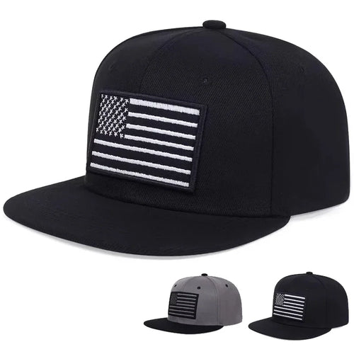 Unisex American Flag Embroidery Hip-Hop Hats Spring Autumn Outdoor