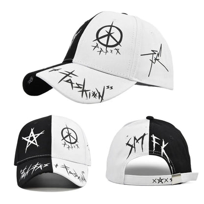 Letter Baseball Cap Graffiti Sun Hip Hop Cap Visor Hat Men Women