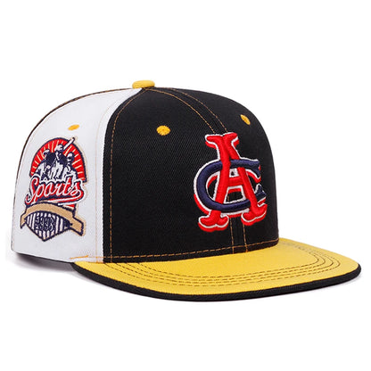 Creative Baseball Hat CA Embroidered Color Blocked Street