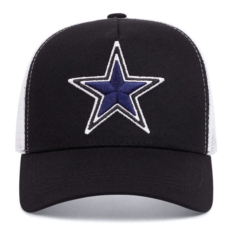 Simple Symbol Five-Pointed Star Embroidery Outdoors  Baseball Cap Summer