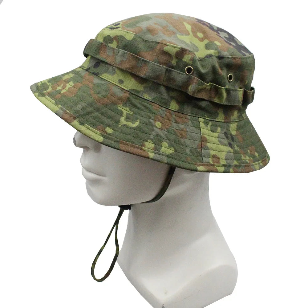 Unisex Camouflage Bucket Hat Summer Sunshade Boonie Hat