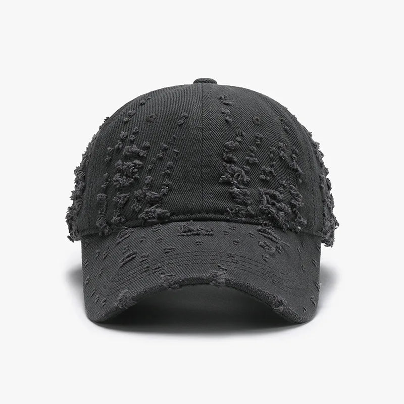 Spring Soft-Top Washed Distressed Curved Brim Baseball Cap