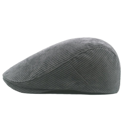 Drop Shipping Autumn And Winter Camel Corduroy Man Ivy Cap Dad Casual Newsboy Hat 56-60cm
