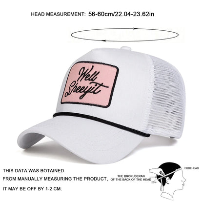 Unisex Well Sheeyit Embroidery Baseball Net Caps Spring and Summer