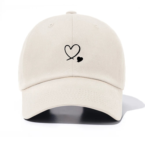 Hearts Print Baseball Cap For Men & Women