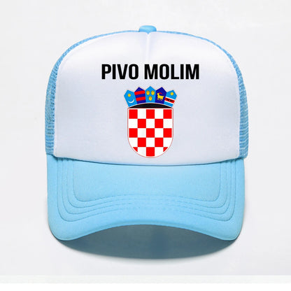 Funny Gift Beer Please In Croatian hat Hrvatska Croatia Souvenir Gift Baseball Cap Men