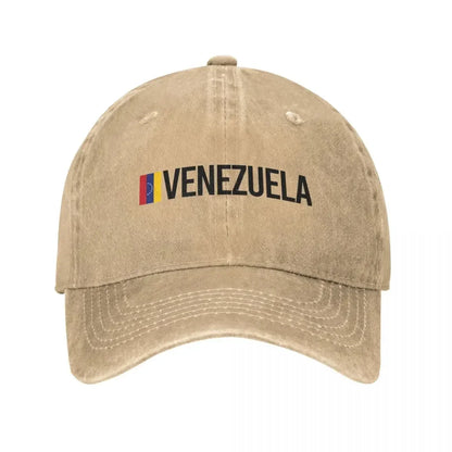 Venezuela Minimal Design Cap Unisex Distressed Deniimm Cap