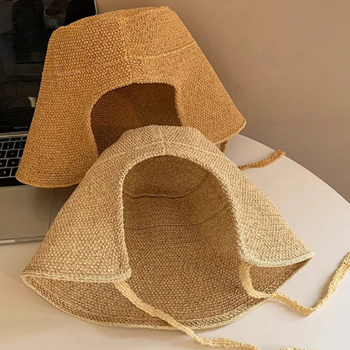 Linen Straw Regency Bonnets Hats For Women