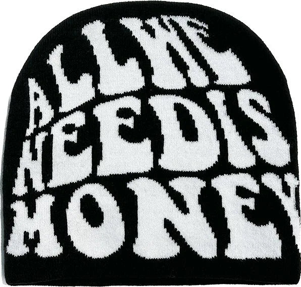 Fashion Printed Knitted Hat Women Men Couple Warm Y2k Beanies Bonnet Wool