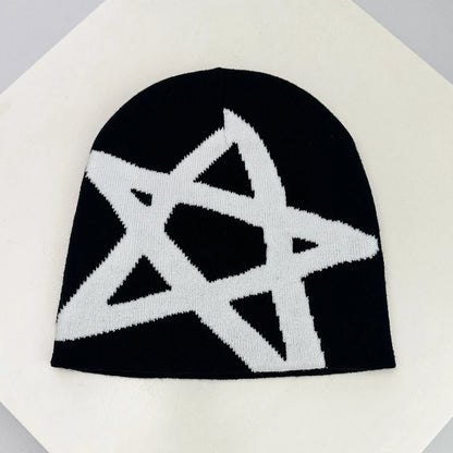 Warm Versatile Streetwear Fashion New Simple Star Hip Hop Beanies Niche Skate