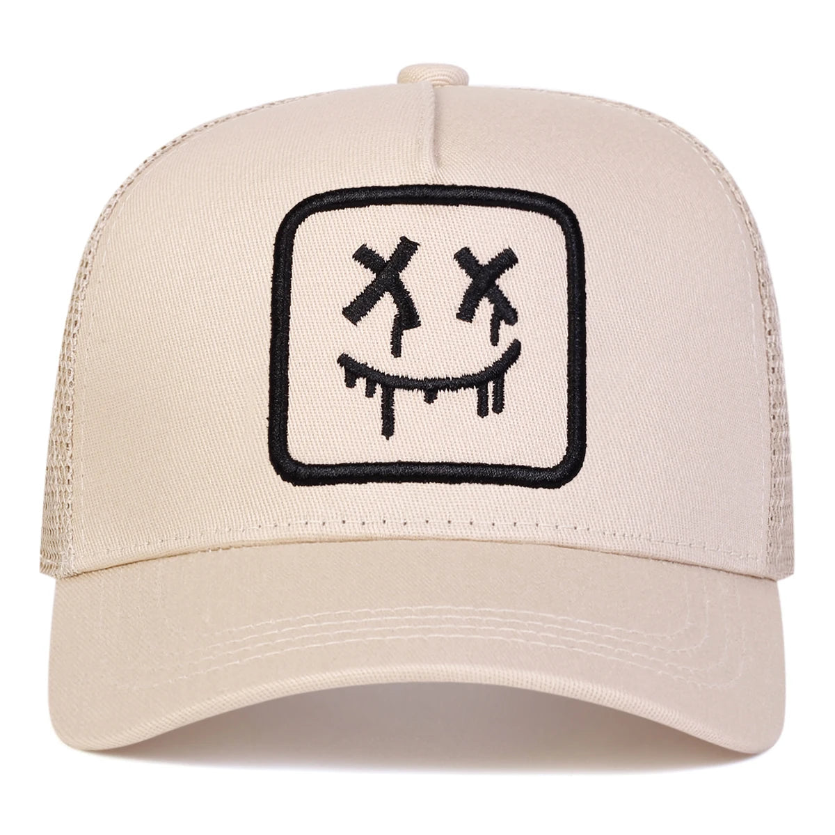 Unisex XX Smiling Face Embroidery Baseball Net Caps Spring and Summer