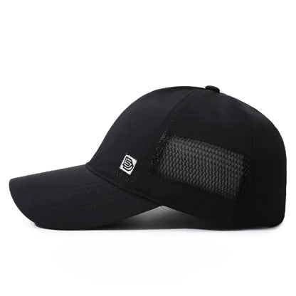 Men Quick Dry Baseball Cap Breathable Mesh Sun Hat Lightweight Adjustable
