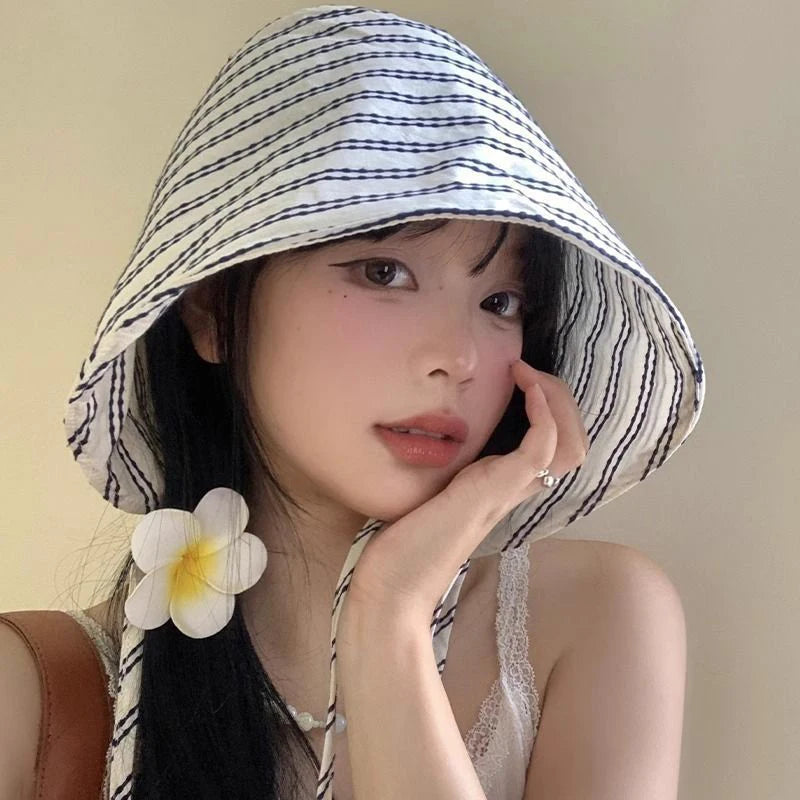 Large Brim Foldable Bucket Hats Outdoor Beach Fishermen Hat
