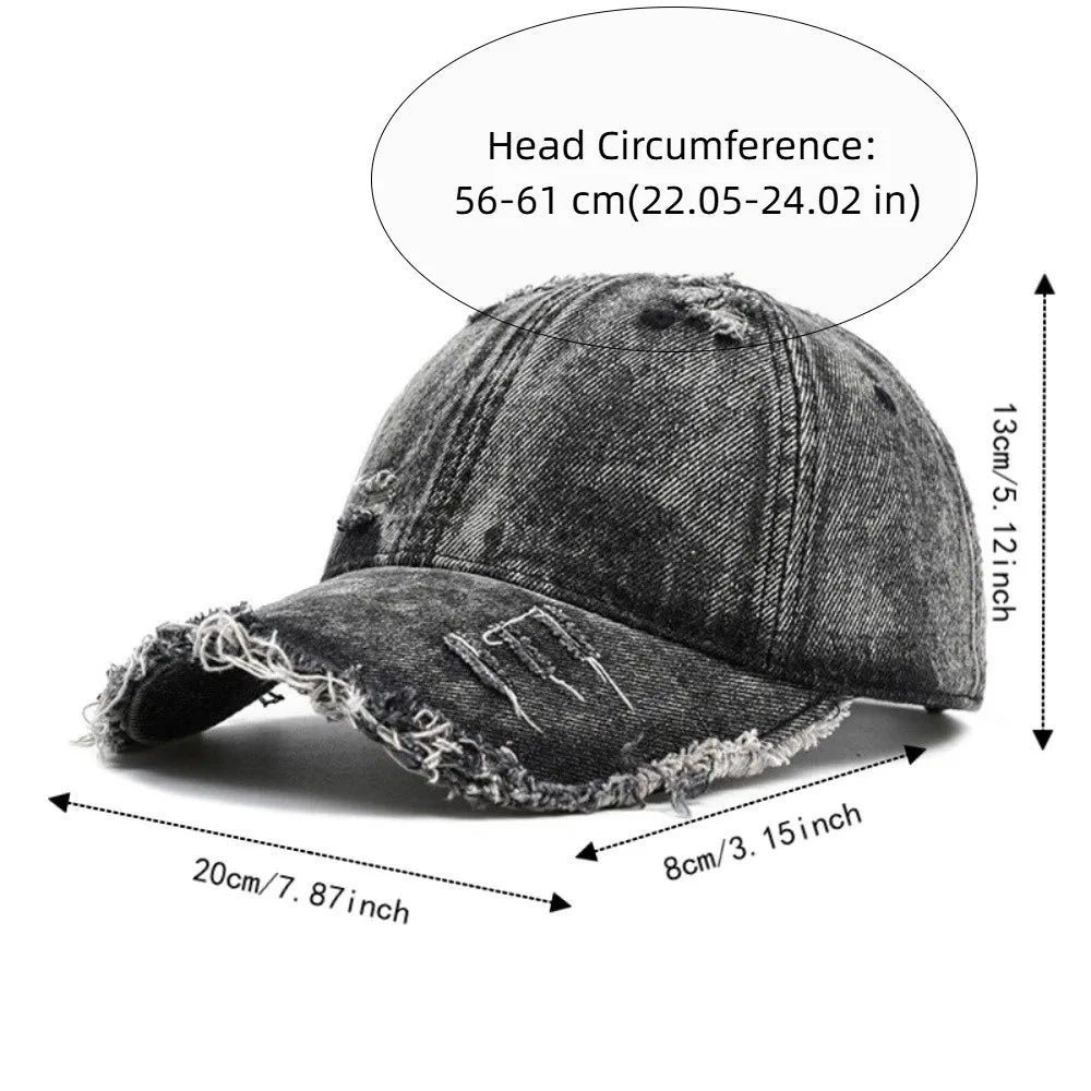 Vintage Washed Denim Baseball Cap
