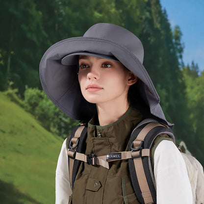 Spring Summer Outdoor Double Large Roof Sunscreen Hat