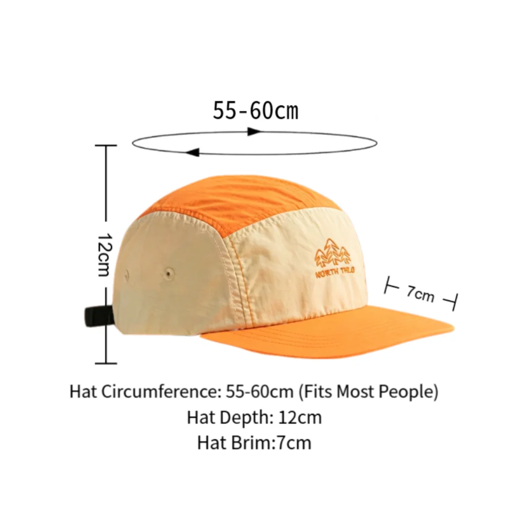 5 Panel Baseball Cap Flat Brim Nylon Mesh Waterproof Embroidery Letter Hat