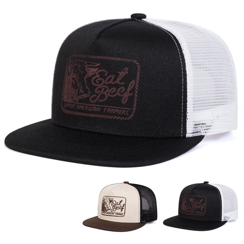 Unisex Letter Embroidery Hip-Hop Net Hats Spring Summer Outdoor