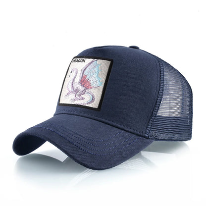 Embroidery Dragon Baseball Cap Men Outdoor