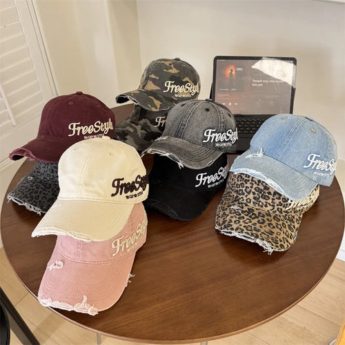 American Ripped Soft Top Denim Baseball Cap