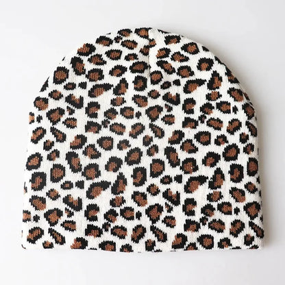 Leopard Keep Warm Unisex Short Knitting Beanie Hat