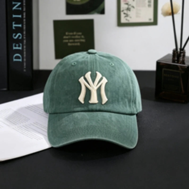 Washed Cotton Men Baseball Cap Lightweight Adjustable Dad Hat Casual Street Travel Sports Sun Cap