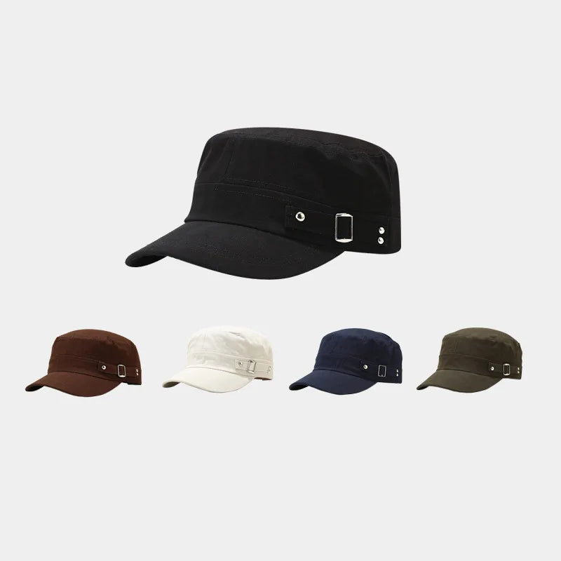Men Vintage Army Denim Baseball Cap Cotton Cadet Hat