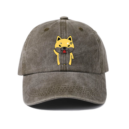 Cute Cartoon Animal Character Graphic Baseball Cap Vintage Washed Adjustable Unisex Dad Hat Casual Gift