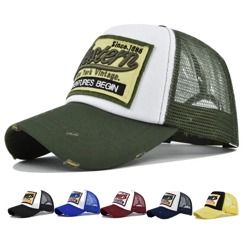 Baseball Men Trendy Black Retro brooklyn Letter Embroidery Baseball Hats