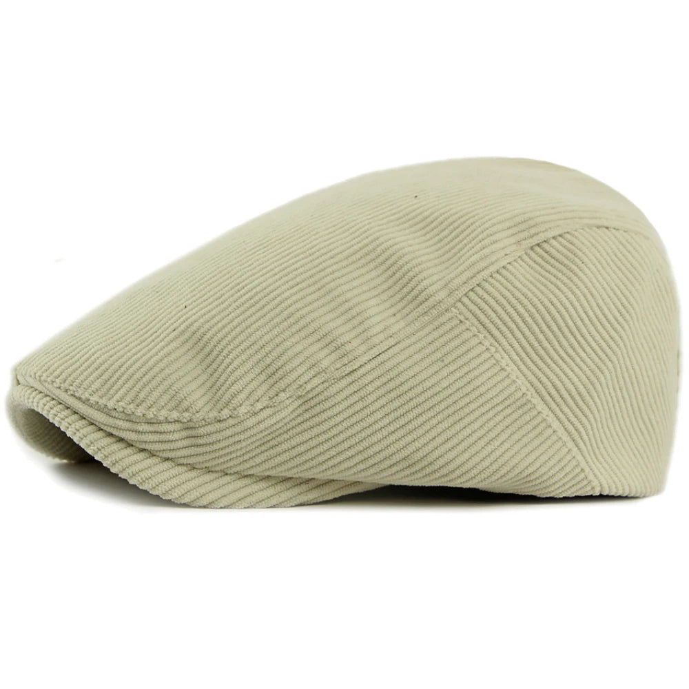 Artist Painter Beret Hats Male Female Flat Cap Adjustable Corduroy Beret Caps